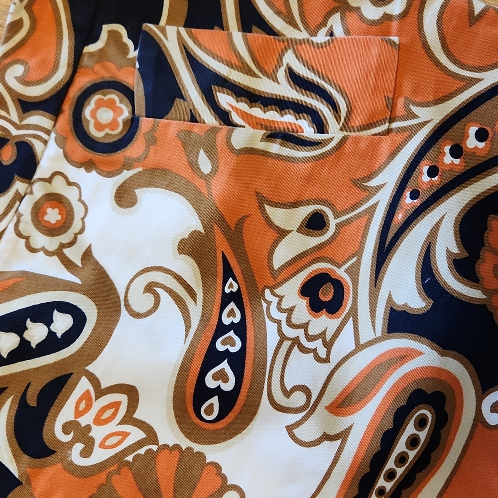 J Crew mod paisley print mini skirt sz 6 - Picture 2 of 2